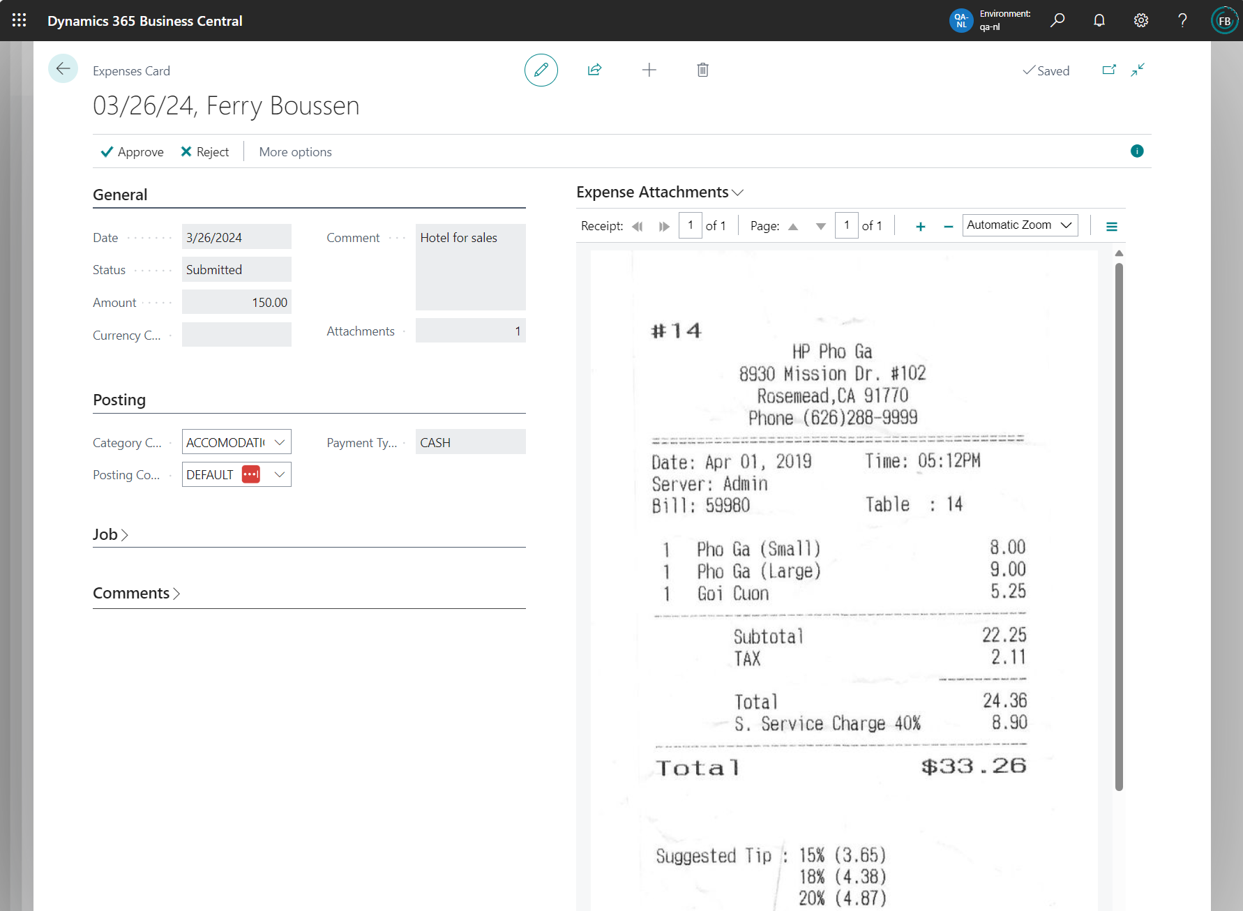 Expense management